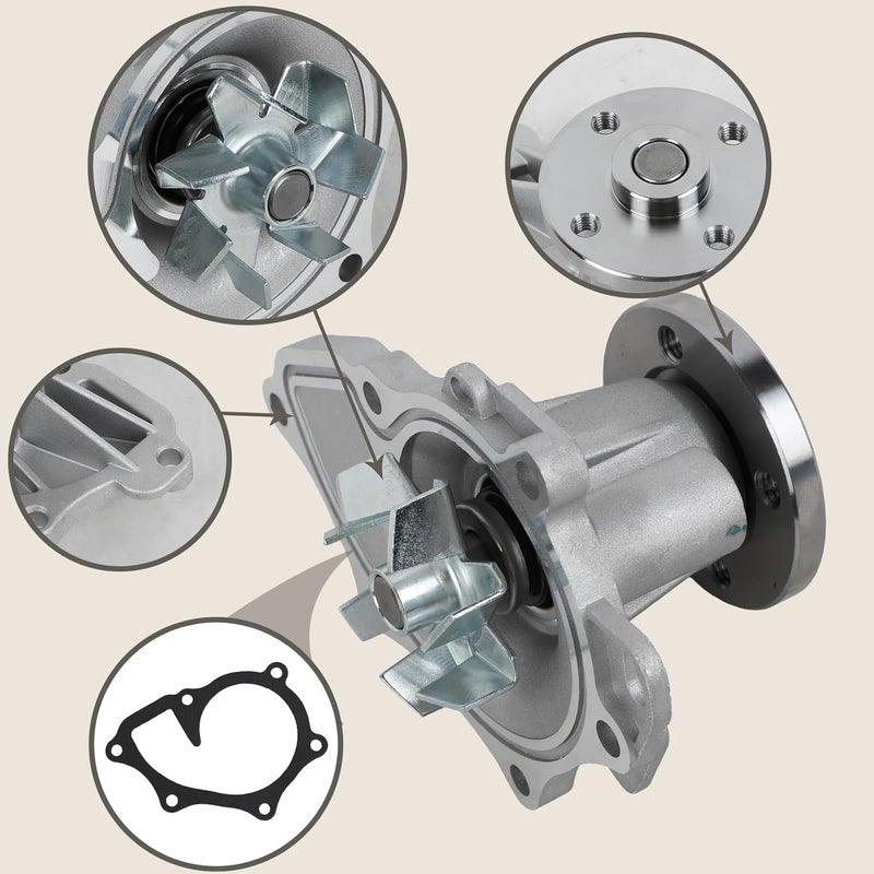 EvTok AW9414 Engine Water Pump Kit Fit for Toyota Corolla Camry Highlander Matrix RAV4 Solara, Lexus HS250H, Scion tC, Pontiac Vibe 2.0L 2.4L L4 Engine - Image 3